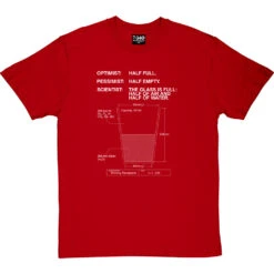The Glass Is Full T-Shirt -ThinkWear Collective Sales the glass is full tshirt 2 redtshirt