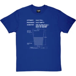 The Glass Is Full T-Shirt -ThinkWear Collective Sales the glass is full tshirt 2 royalbluetshirt