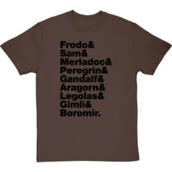 The Lord Of The Rings (The Nine Walkers) Line-Up T-Shirt -ThinkWear Collective Sales the lord of the rings j r r tolkien line up tshirt 1 hazelnuttshirt