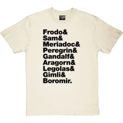 The Lord Of The Rings (The Nine Walkers) Line-Up T-Shirt -ThinkWear Collective Sales the lord of the rings j r r tolkien line up tshirt 1 naturaltshirt