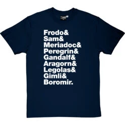 The Lord Of The Rings (The Nine Walkers) Line-Up T-Shirt -ThinkWear Collective Sales the lord of the rings j r r tolkien line up tshirt 2 navybluetshirt