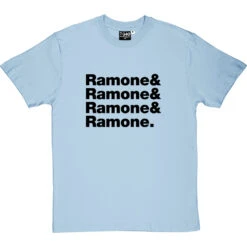 The Ramones Logo Line-Up T-Shirt -ThinkWear Collective Sales the ramones tshirt 1 skybluetshirt