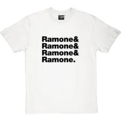 The Ramones Logo Line-Up T-Shirt -ThinkWear Collective Sales the ramones tshirt 1 whitetshirt