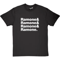 The Ramones Logo Line-Up T-Shirt -ThinkWear Collective Sales the ramones tshirt 2 charcoaltshirt