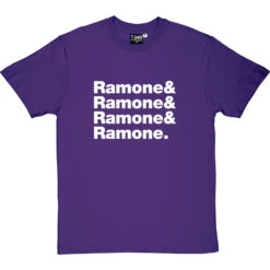 The Ramones Logo Line-Up T-Shirt -ThinkWear Collective Sales the ramones tshirt 2 purpletshirt