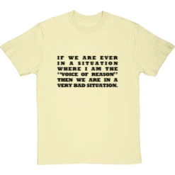"The Voice Of Reason" T-Shirt -ThinkWear Collective Sales the voice of reason tshirt 1 naturaltshirt