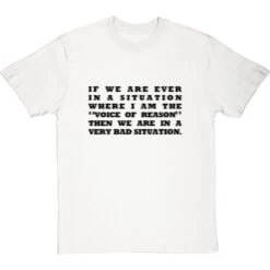 "The Voice Of Reason" T-Shirt -ThinkWear Collective Sales the voice of reason tshirt 1 whitetshirt