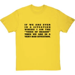 "The Voice Of Reason" T-Shirt -ThinkWear Collective Sales the voice of reason tshirt 1 yellowtshirt