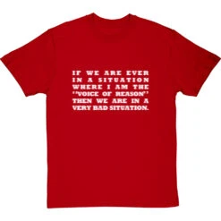 "The Voice Of Reason" T-Shirt -ThinkWear Collective Sales the voice of reason tshirt 2 redtshirt