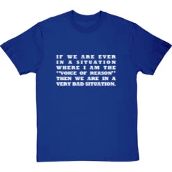"The Voice Of Reason" T-Shirt -ThinkWear Collective Sales the voice of reason tshirt 2 royalbluetshirt