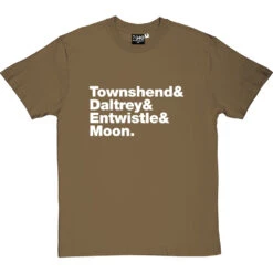 The Who Line-Up T-Shirt -ThinkWear Collective Sales the who tshirt 2 olivetshirt