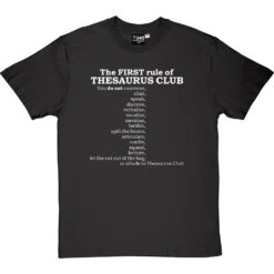 The First Rule Of Thesaurus Club T-Shirt -ThinkWear Collective Sales thesaurus club tshirt 2 charcoaltshirt