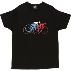 Tour De France Tricolor T-Shirt -ThinkWear Collective Sales tour de france tricolor tshirt black mens v neck tshirt