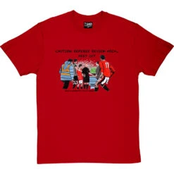 The Pitchside Monitor T-Shirt -ThinkWear Collective Sales trevillion caution tshirt 1 redtshirt
