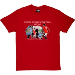 The Pitchside Monitor T-Shirt -ThinkWear Collective Sales trevillion caution tshirt 2 redtshirt