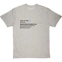 Personalised Twitter Blocked Message T-Shirt -ThinkWear Collective Sales twitter blocked tshirt 179 lightoxfordtshirt