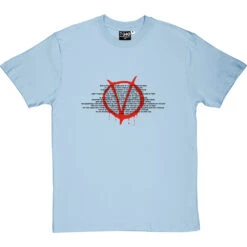 V For Vendetta T-Shirt -ThinkWear Collective Sales v for vendetta tshirt 1 skybluetshirt