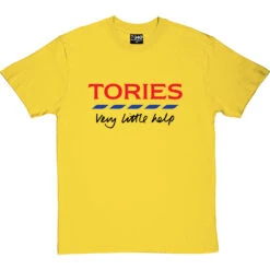 Tories: Very Little Help T-Shirt -ThinkWear Collective Sales very little help tshirt 1 yellowtshirt