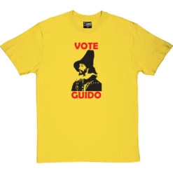 Guy Fawkes "Vote Guido" T-Shirt -ThinkWear Collective Sales voteguido yellowtshirt