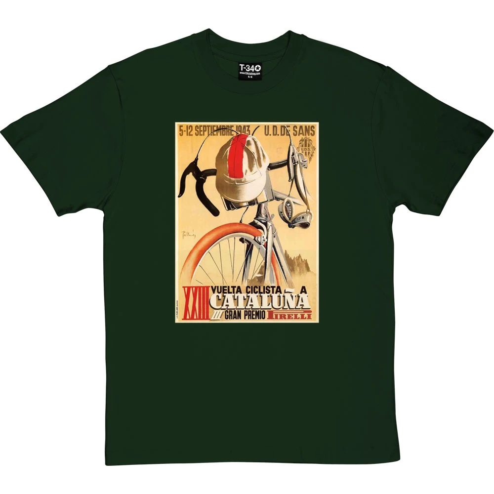 Vuelta Ciclista A Cataluña 1943 T-Shirt 7 Vuelta Ciclista A Cataluña 1943 T-Shirt - Image 7