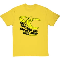 Andy Warhol "Art Is Anything You Can Get Away With" T-Shirt -ThinkWear Collective Sales warhol art is anything tshirt yellowtshirt