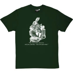 White Rabbit "Jam Tomorrow" T-Shirt -ThinkWear Collective Sales white rabbit jam tshirt 2 bottlegreentshirt