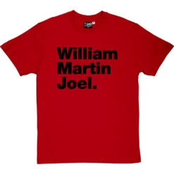 William Martin Joel T-Shirt -ThinkWear Collective Sales william martin joel tshirt 1 redtshirt