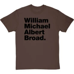 William Michael Albert Broad T-Shirt -ThinkWear Collective Sales william michael albert broad tshirt 1 hazelnuttshirt
