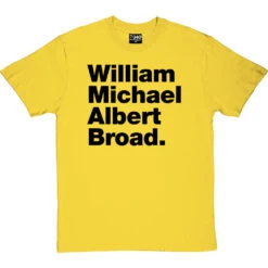 William Michael Albert Broad T-Shirt -ThinkWear Collective Sales william michael albert broad tshirt 1 yellowtshirt