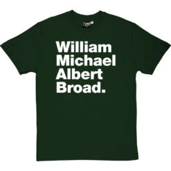William Michael Albert Broad T-Shirt -ThinkWear Collective Sales william michael albert broad tshirt 2 bottlegreentshirt