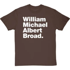 William Michael Albert Broad T-Shirt -ThinkWear Collective Sales william michael albert broad tshirt 2 hazelnuttshirt