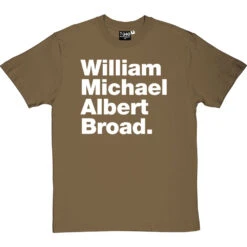 William Michael Albert Broad T-Shirt -ThinkWear Collective Sales william michael albert broad tshirt 2 olivetshirt