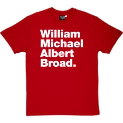 William Michael Albert Broad T-Shirt -ThinkWear Collective Sales william michael albert broad tshirt 2 redtshirt