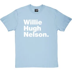 Willie Hugh Nelson T-Shirt -ThinkWear Collective Sales willie hugh nelson tshirt 2 skybluetshirt