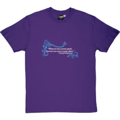 Ludwig Wittgenstein "Silent" Quote T-Shirt -ThinkWear Collective Sales wittgenstein silent tshirt 178 purpletshirt