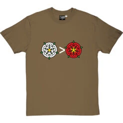 Yorkshire Is Greater Than Lancashire T-Shirt -ThinkWear Collective Sales yorkshire greater than lancashire tshirt 2 olivetshirt