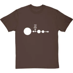 You Are Here (Solar System) T-Shirt -ThinkWear Collective Sales you are here tshirt 2 hazelnuttshirt