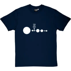 You Are Here (Solar System) T-Shirt -ThinkWear Collective Sales you are here tshirt 2 navybluetshirt