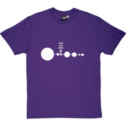 You Are Here (Solar System) T-Shirt -ThinkWear Collective Sales you are here tshirt 2 purpletshirt