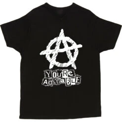 You're Adorable (Anarchy) T-Shirt -ThinkWear Collective Sales youre adorable tshirt 2 black mens v neck tshirt