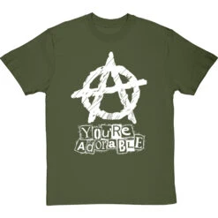 You're Adorable (Anarchy) T-Shirt -ThinkWear Collective Sales youre adorable tshirt 2 olivetshirt